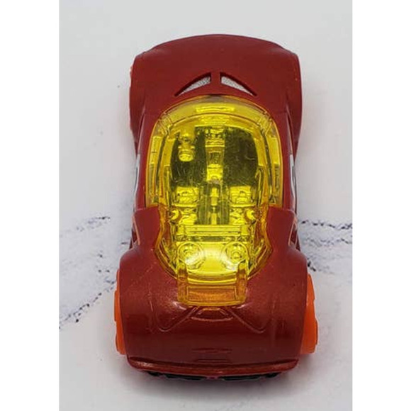 Hot Wheels 2020 Action Series High Voltage Red with Orange 5 Spoke Wheels - Picture 6 of 7